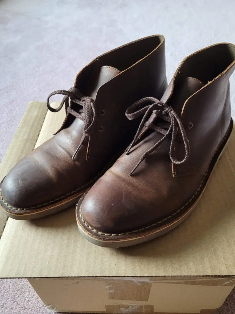 Clark’s Collection Bushacre 15522 Brown Leather Chukka Desert Boots Size 9M
